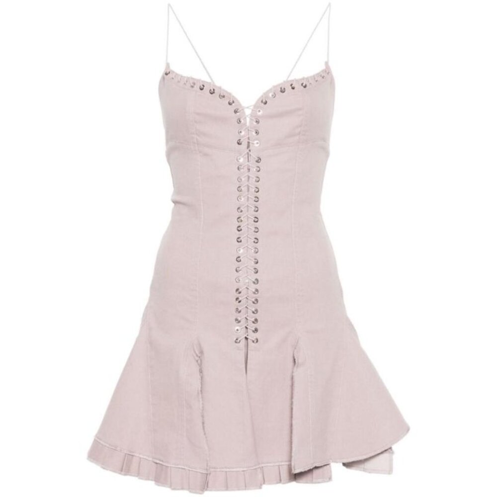 NWT Ludovic de Saint Sernin Cleavage Dress Denim